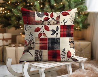 Karierter Patchwork Kissenbezug: Rustikales Cabin Decor