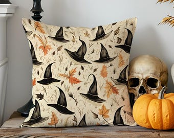 Witch Hat Halloween Pillow Cover: Spooky Fall Home Decor