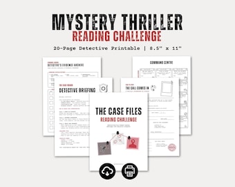 Mystery Thriller Reading Challenge Printable | Detective Game (PDF)