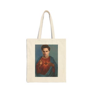 Bolsa de mano con diseño de Edward Cullen Jesús, tote bag con diseño de vampiro, bolsa inspirada en Crepúsculo, regalo para fans de Twilight