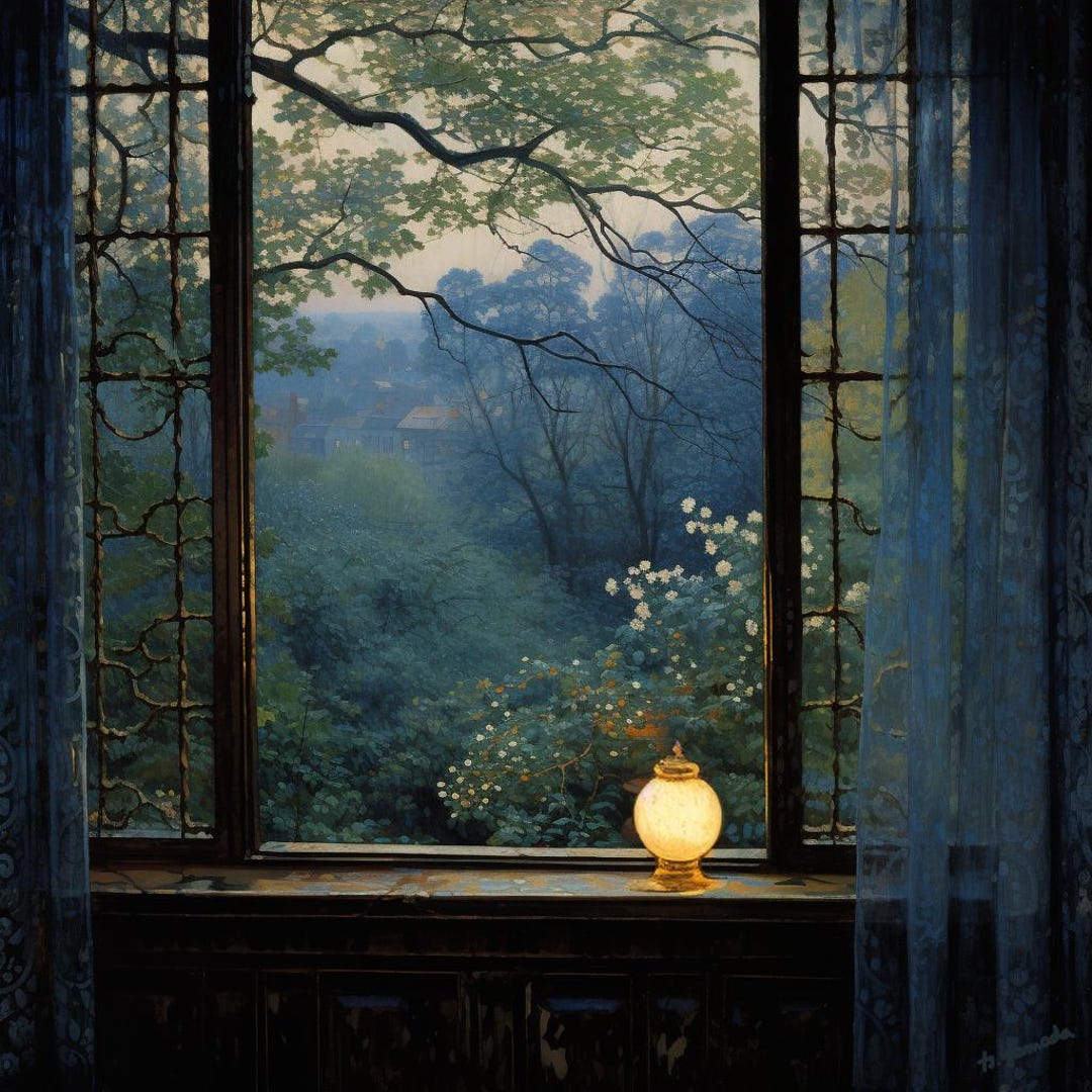 Blue Hour Window Art Print : the Breath of the Blue Air by Kaoru Yamada ...