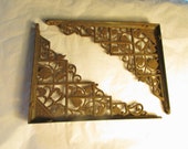 Large Pair of Flower and Vine Design Cast Iron Shelf Brackets Fine Detail 6380