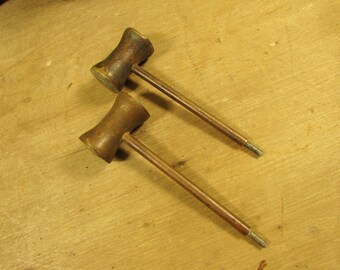 Antique Metal Worker Jewelers or Gold - Silversmiths Hammer Lead Filled Brass