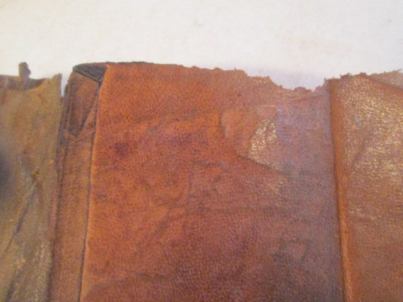 Antique Vintage Leather Wallet Billfold Bill Fold… - image 8