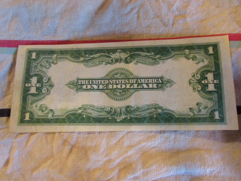 1923 Silver Certificate One Dollar Bill Horse Blanket Wood Etsy