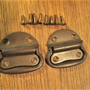 Pair Lovely Small Brass or Bronze Handles for Box or Other Vintage Antique 8383