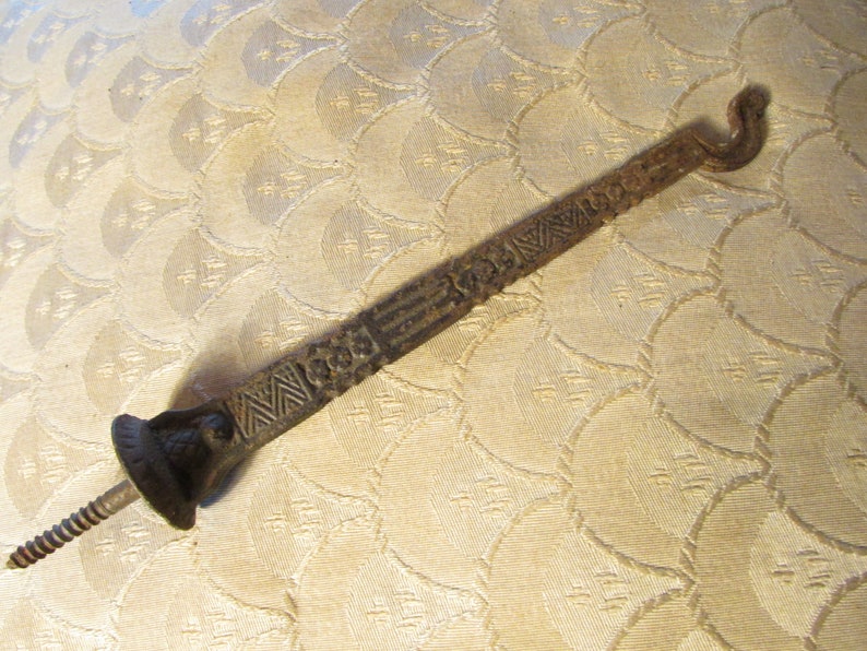 Plant Hook Bird Cage Hanger old vintage decorated cast iron