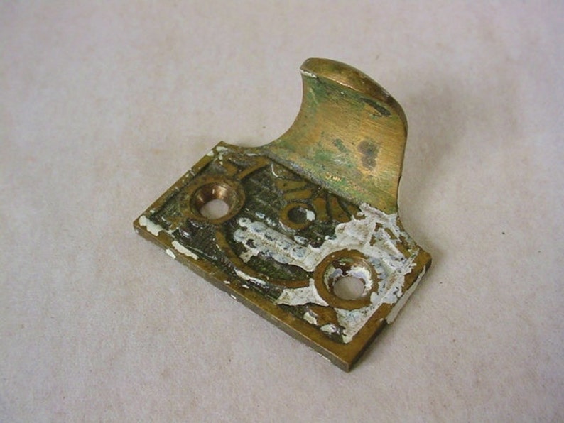 ONE Victorian Cast Bronze Window Sash Lift Drawer Pull Handle Antique Vintage Aesthetic Movement Eastlake 4766