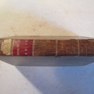 1840 Leather Bound Book Memoirs of Rev John Smith Sheffield Antique Primitive Cabin Decor 8839 image 2