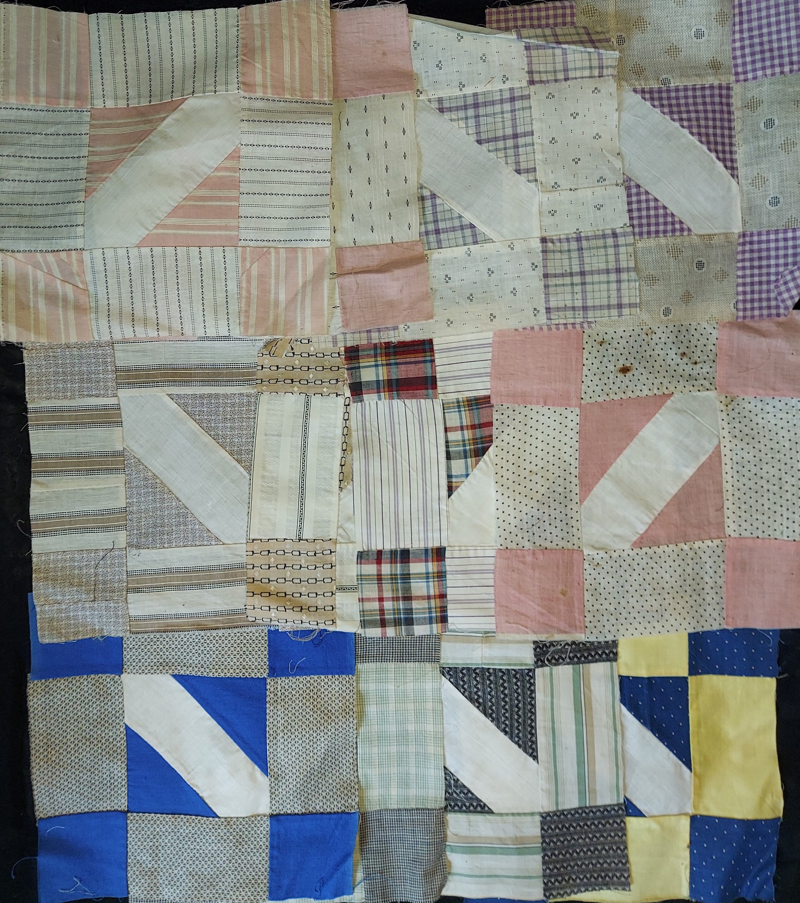Antique 21 Hand Stitched Quilt Squares 9 x 9 Fabric Craft Etsy