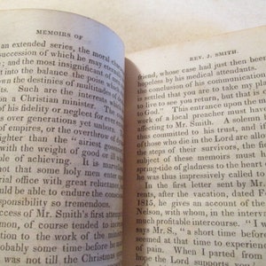1840 Leather Bound Book Memoirs of Rev John Smith Sheffield Antique Primitive Cabin Decor 8839 image 8