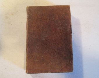 1840 Leather Bound Book Memoirs of Rev John Smith Sheffield Antique Primitive Cabin Decor 8839