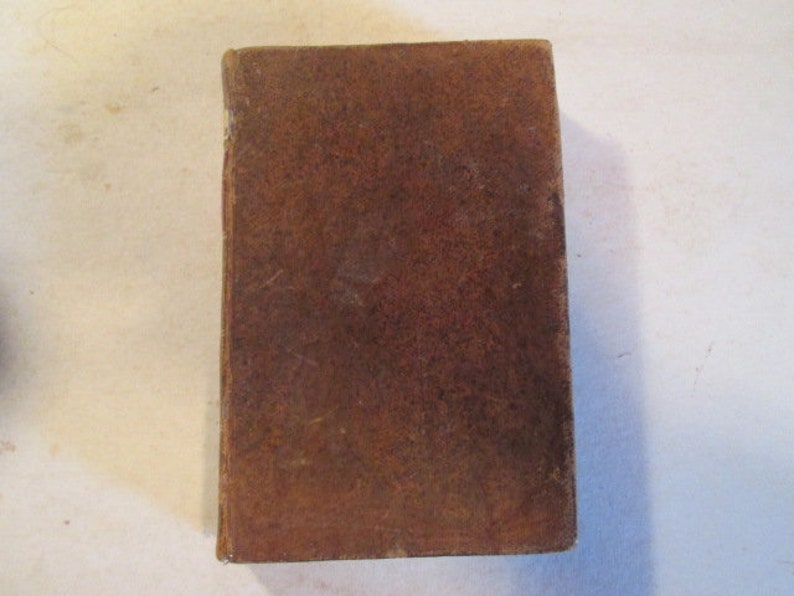 1840 Leather Bound Book Memoirs of Rev John Smith Sheffield Antique Primitive Cabin Decor 8839 image 1