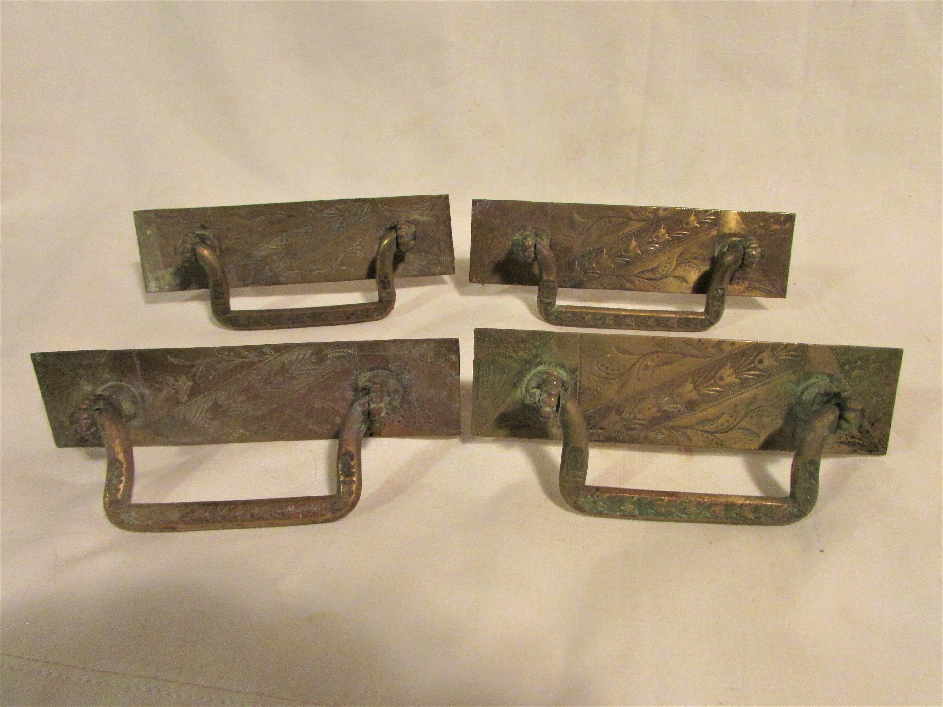 CUATRO cajón antiguo tira de muebles victorianos hardware | Etsy