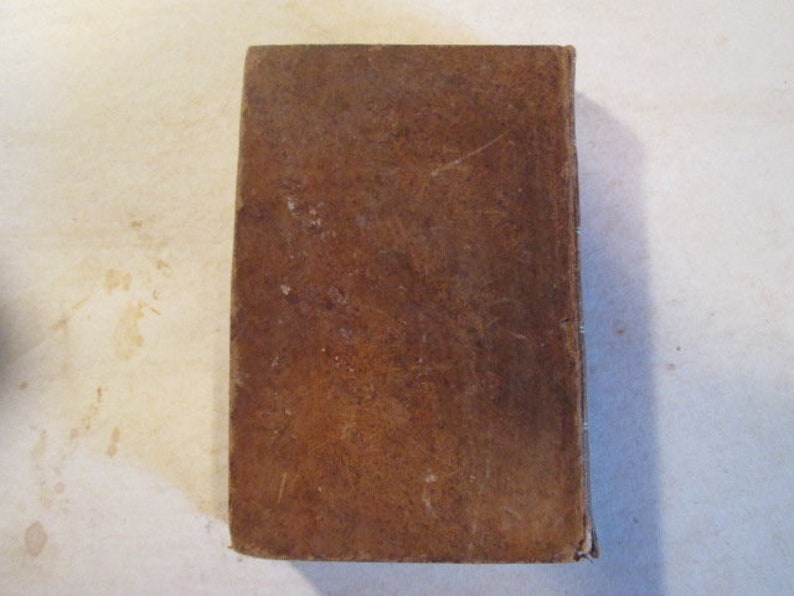 1840 Leather Bound Book Memoirs of Rev John Smith Sheffield Antique Primitive Cabin Decor 8839 image 3