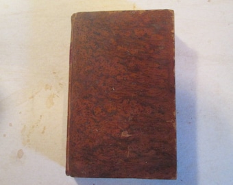 1824 Proceedings of the First Ten Years American Tract Society Antique Leather Bound Book Primitive Cabin Decor 8841
