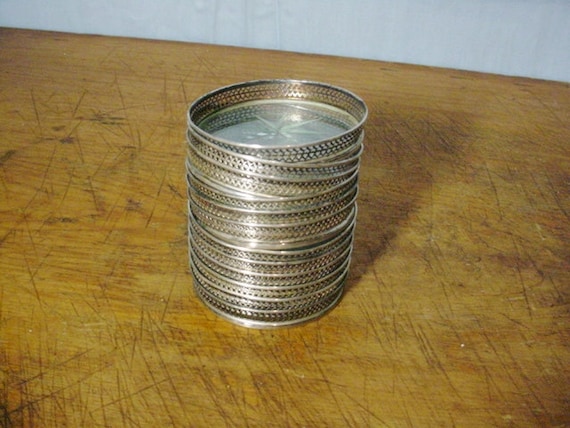 Vintage Webster Sterling Silver 3/" Coaster Very Fine Barware//Tableware ~per item