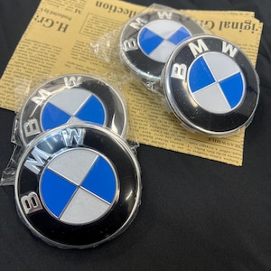 Set of 4 BMW Wheel Hub Centre Caps – 68mm Rim Logo Covers – Car Wheel Centre Covers – BMW Accessories Replacement