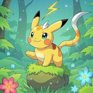 Imprimé Pikachu