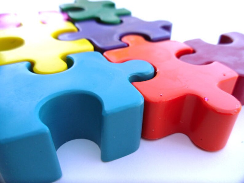 Puzzle Crayons  8 crayon set by Scribblers Crayons image 4