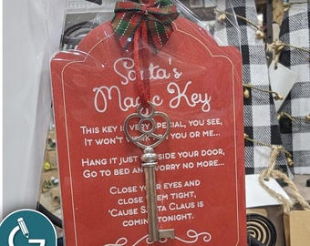 Santas Magic Key SVG for laser | Santas Key SVG | Digital File SVG  | Christmas Laser File
