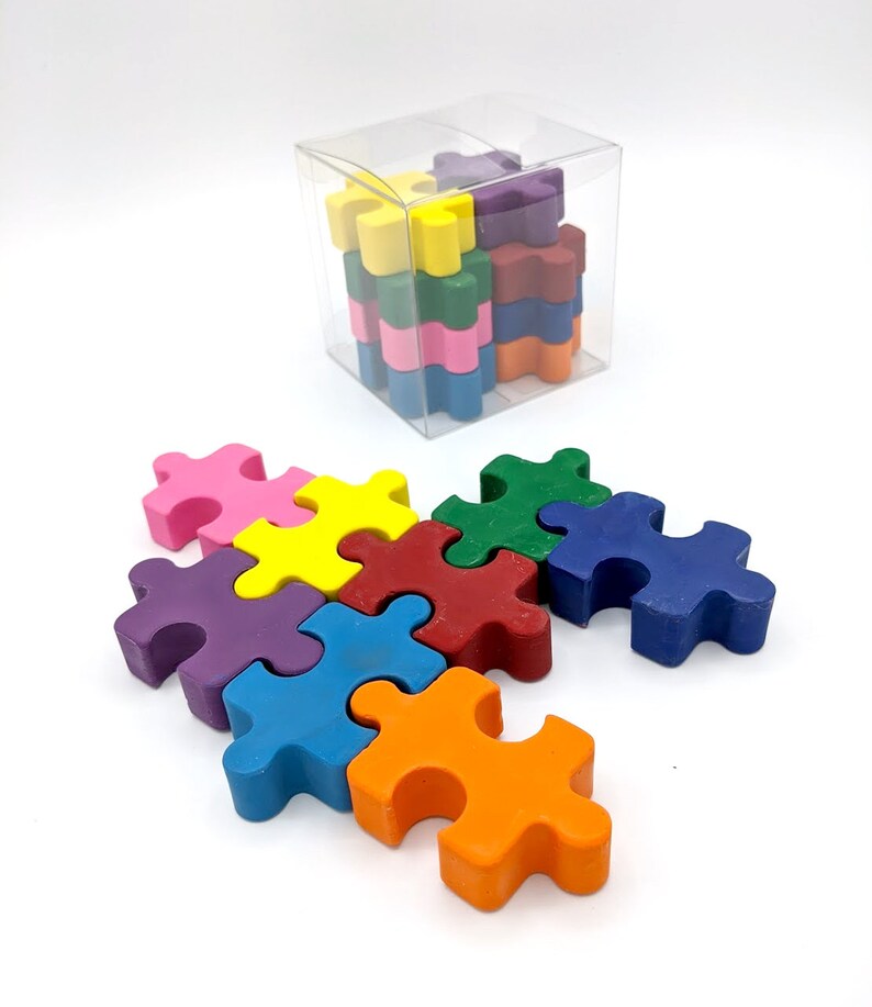 Puzzle Crayons  8 crayon set by Scribblers Crayons image 0