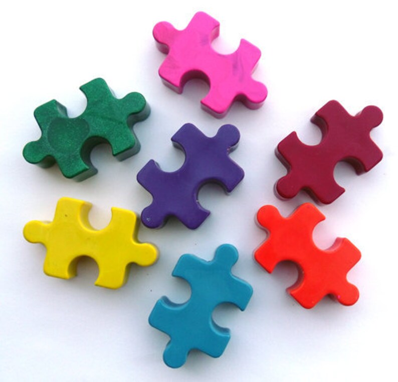 Puzzle Crayons  8 crayon set by Scribblers Crayons image 1