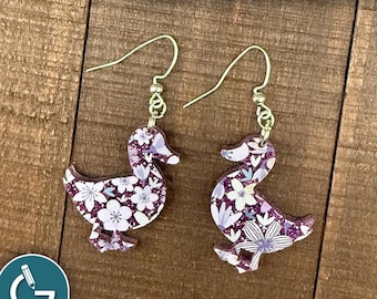 Duck Earring SVG | Earring Stand SVG | Digital File SVG  | Earring Holder Laser File