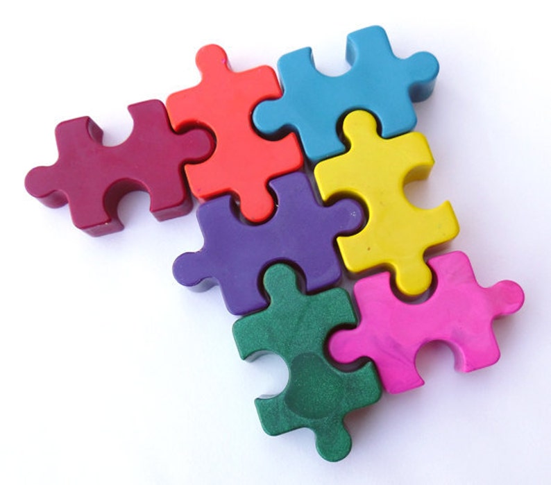 Puzzle Crayons  8 crayon set by Scribblers Crayons image 3