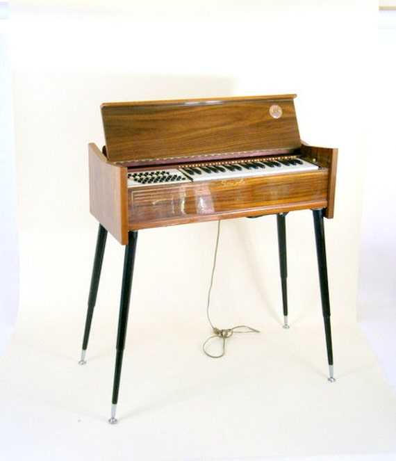 Electric Piano Organ Pin Leg Mid Century Music Instrument Etsy
