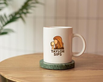 Sips Coffee Mug – Funny Pop Star Inspired Cup for Music Fans & Coffee Lovers