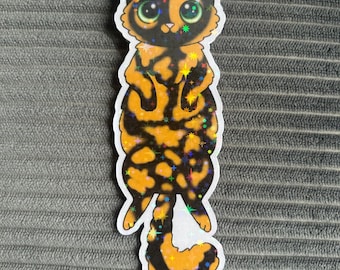 magnetic holographic tortoiseshell cat bookmarks book lover gift