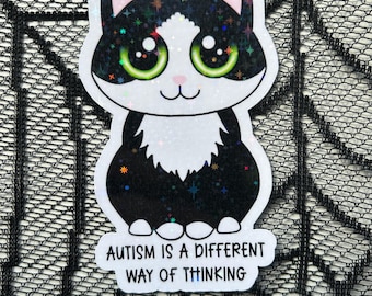 Neurodiversity,autism, disability cat stickers