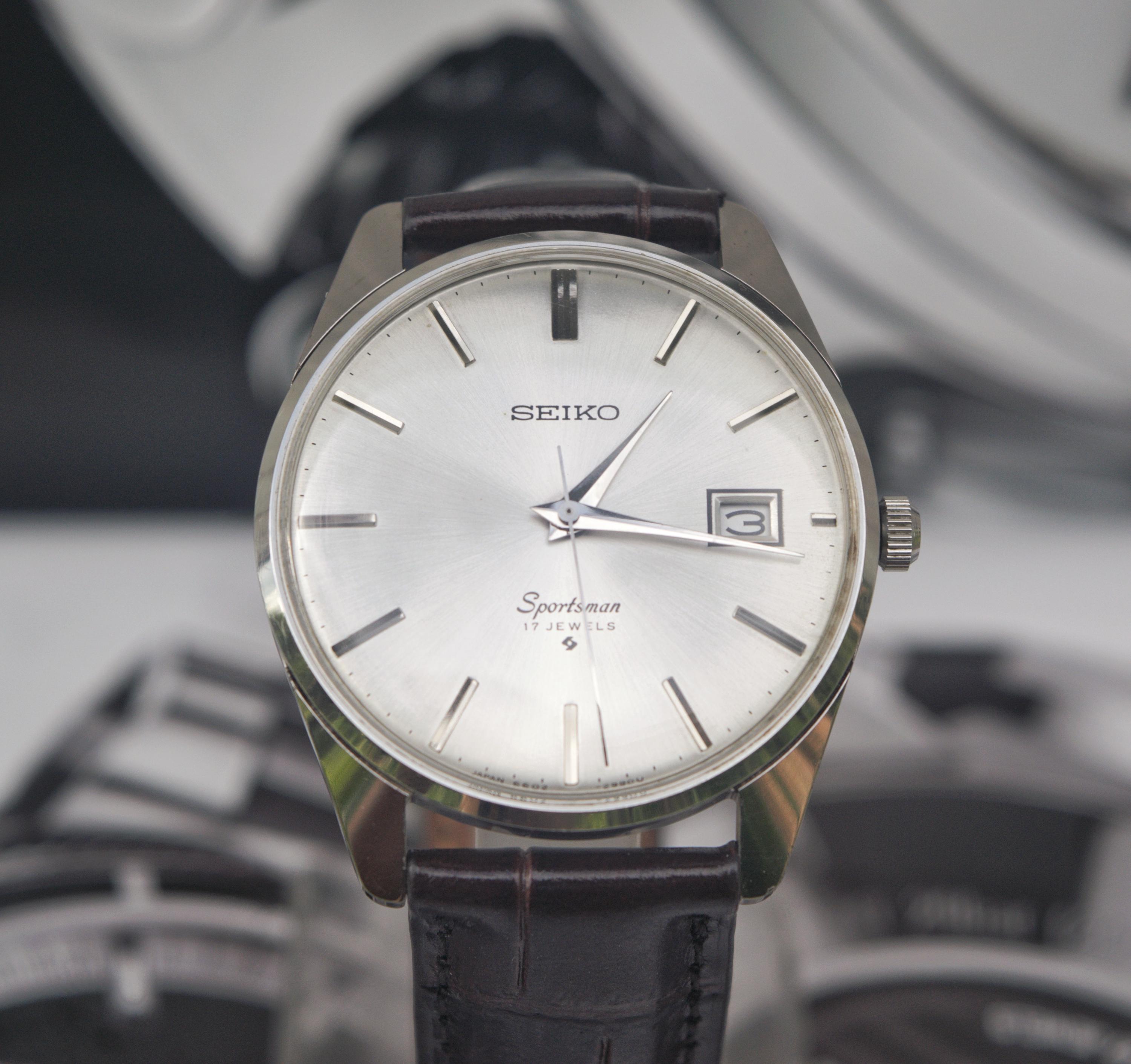 ヴィンテージ セイコー スポーツマン 17石 手巻き デイト表示付き