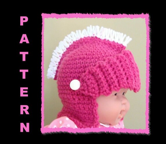 Crochet Hat Pattern Knight Spartan Hat 