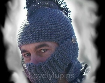 knight, crochet, pattern, hat, armor, costume, beanie, spartan, crochet pattern, stylish and practical, crochet hat pattern