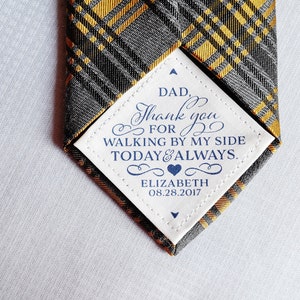Father of the Bride Gift from Bride, Custom Tie Patch Wedding, Parent Wedding Gift for Dad, Father Daughter Wedding Gift, Iron On Sew on FOB