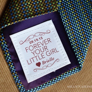 Father of the Bride Gift  for Dad Personalized Tie Patch image 1