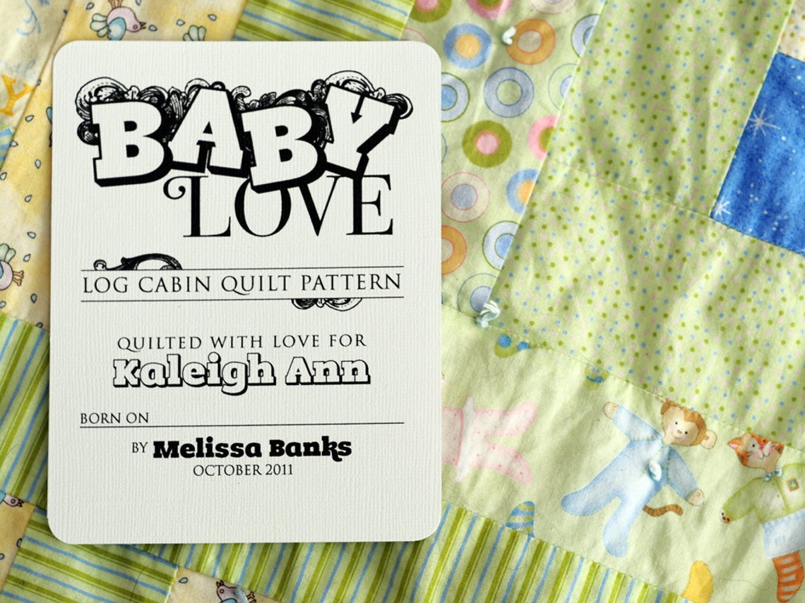 Baby Themed Personalized Quilt Label Etsy