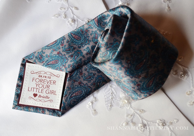 Father of the Bride Gift  for Dad Personalized Tie Patch image 4