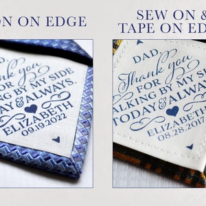 Father of the Bride Gift  for Dad Personalized Tie Patch image 8