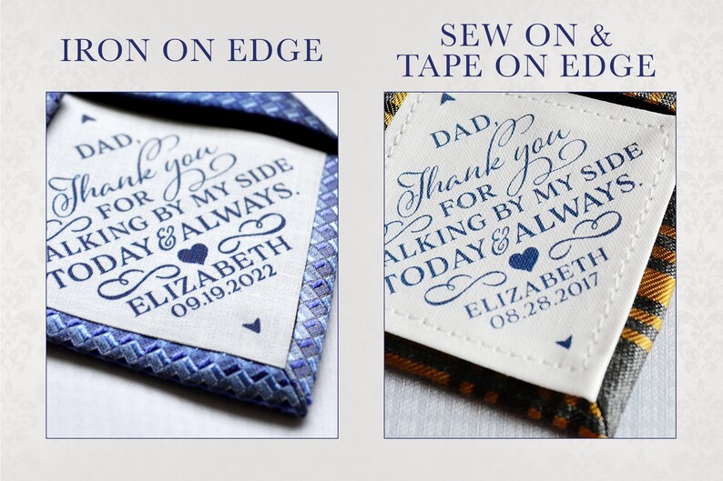 Father of the Bride Gift  for Dad Personalized Tie Patch image 8