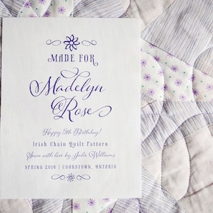 Personalized Quilt Label: Custom Blanket Patch, Made With Love