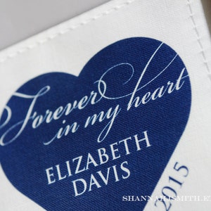 Something Blue Personalized Bridal Memorial Patch In Memory of Patch Wedding Dress Label Forever In My Heart Customize image 2