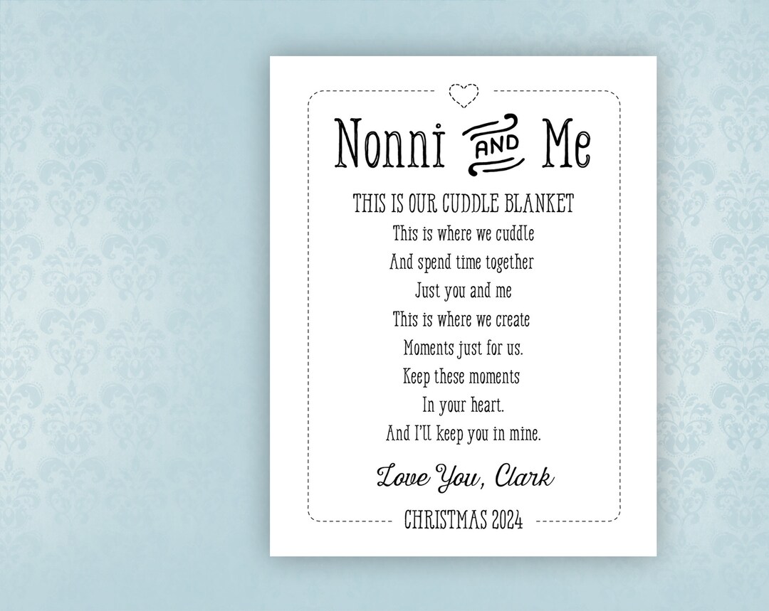 Cuddle Blanket Patch, Snuggle, Grandma and Me, Nana, Grammy, Mimi, Gigi, Memaw Gift for New