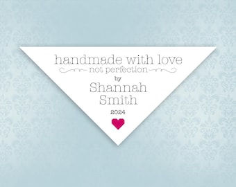 Personalized Corner Quilt Labels: Custom Sew-On Fabric Patch