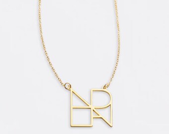 Collar con monograma personalizado: convierte tu nombre en una pieza única. Collar de oro personalizado con nombre para mujer, hecho a mano. Regalo de joyería.