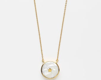 Collar de perlas naturales, perla dorada con diamante, joyería minimalista de perlas de agua dulce, delicado regalo de novia bohemio para mujer, regalo para ella