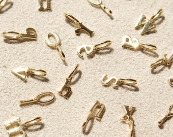 18K Gold Filled Buchstabe Anhänger 14k Gold Filled Buchstabe Anhänger Initial Charm zur Anpassung Schmuck finden Halskette Armband