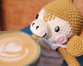 Gehaakte amigurumi aap: handgemaakte knuffel jungledieren